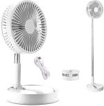 Telescopic Folding Fan Summer Silent Desktop Retractable Fan for Office Bedroom School USB Ventilator (Electric Usb Operated) (random color)