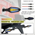 Bike Indicator Slide Arrow Running Style With Lava DRL Red - Yellow 4 Pcs Set - Image 4
