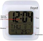 Creative Alarm Clock Sublimation LED Digital Clock 7 Color Changing Light Night Glowing Kids Desk Clock - Image 4