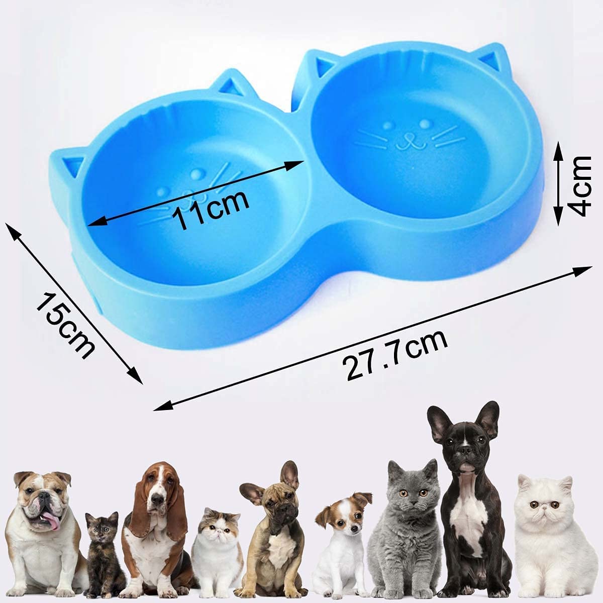 WhatsApp-Image-2024-06-07-at-11.08.55-PM-2.jpeg Cat Shaped Double food bowl Pet Plastic food bowl (Random Color) - Image 1