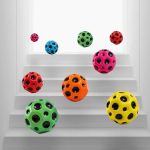 pack of 2 High Resilience Hole Ball Soft Bouncy Ball Anti-fall Moon Shape Porous Bouncy Ball Kids Indoor Outdoor Balls High Bouncing Moon Stress Ball (random color) - Image 2