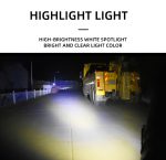 2PCS Work Lights 6 LED Motorcycle Headlight Spot Light Waterproof Super Bright Auxiliary Scooters Universal 12v Led Bar - Image 2