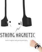 (Combo deal  1 Black x 1 White ) Anti Lost Silicone Earphone Rope Holder Cable For AirPods Strap Wireless Bluetooth Headphone Neck Strap Cord String 55CM - Image 2