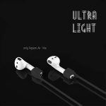 (Combo deal  1 Black x 1 White ) Anti Lost Silicone Earphone Rope Holder Cable For AirPods Strap Wireless Bluetooth Headphone Neck Strap Cord String 55CM - Image 4