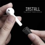 (Combo deal  1 Black x 1 White ) Anti Lost Silicone Earphone Rope Holder Cable For AirPods Strap Wireless Bluetooth Headphone Neck Strap Cord String 55CM - Image 3