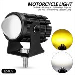 2 pcs Mini drive fog light with ( 3 point ) gift fog light for all bikes With Yellow & white colour . For Bike ,Car , Jeep . - Image 2