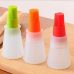 Portable Silicone Oil Bottle with Brush | Grill Oil Brushes for Kitchen Baking BBQ Tool Kitchen Tools for BBQ (Random color) - Image 3