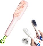 Self Cleaning Magic Hair Brush, One-click Cleaning Telescopic Hair Comb – (Random Color) ( Without Box ) - Image 4