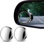 Pair of rotatable Car Round Mirror Original Glass Rear view Blind spot Side Mirror rotatable lens - Image 2