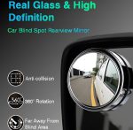 Pair of rotatable Car Round Mirror Original Glass Rear view Blind spot Side Mirror rotatable lens - Image 3