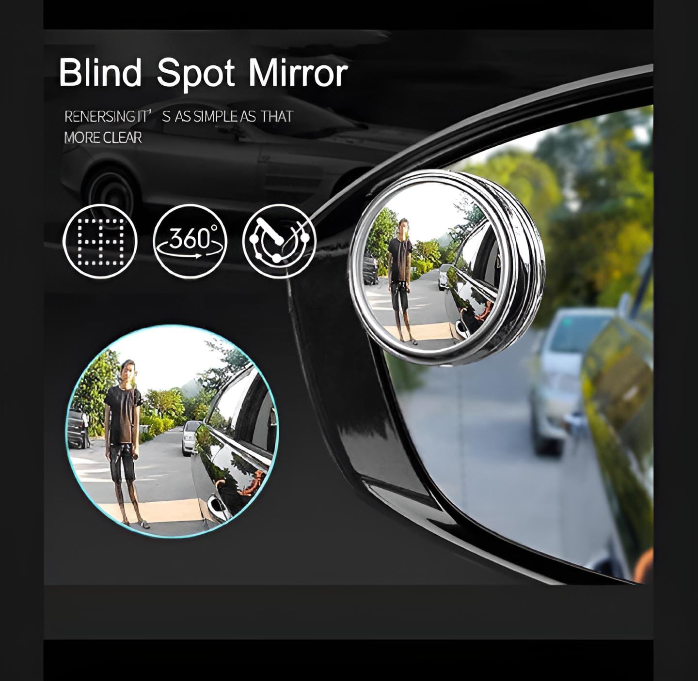 WhatsApp-Image-2024-08-06-at-12.45.31-PM-2.jpeg Pair of rotatable Car Round Mirror Original Glass Rear view Blind spot Side Mirror rotatable lens - Image 1
