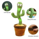 Interactive Dancing Cactus Toy – Singing, Talking, Voice Recording Plush with USB Rechargeable Function – Fun Educational Gift for Babies and Kids (Ages 6 Months & Up) - Rechargeable & With Box - Image 2