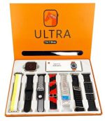 7-in-1 Ultra Smart Watch – Advanced Multi-Feature Fitness Tracker with Heart Rate Monitor, Sleep Tracking, Bluetooth Calling, Sports Modes & More Random Color Straps - Smartwatch With 6 Silicone Stripes And 1 Metal Strip - Image 2