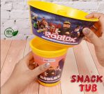 2 in 1 Snack Tub with Straw Glass For Kids Frozen Barbie Unicorn Encanto Roblox Characters For Kids (random color & Character) - Image 2