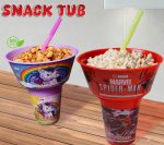 2 in 1 Snack Tub with Straw Glass For Kids Frozen Barbie Unicorn Encanto Roblox Characters For Kids (random color & Character)