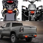 1 pc  LED Motorcycle Light Moto Rear Lights 40 LED Dual Color Light Guide Flow Direction Turning Brake Tail Lamp - Image 4