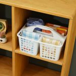 Plastic Bathroom Basket Kitchen Sink Basket Shower Caddy Basket with Compartments,(random color ) - Image 3