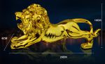 Get Golden Lion Car Dashboard Decoration | Modern Abstract Style Resin Panther Statue | Home Decor Accessories - Image 3