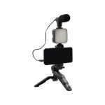 AY-49 Vlogger video making Kits Vlog Microphone LED Fill Light Mini Tripod mobile holder - Image 3