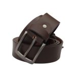 (Big Size) - Men Buffalo plain leather belt | Waist Belt for boys & Mens (Dark Brown) - Image 2