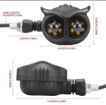 Pack of 2 pcs Owl Style Dual Color Motorcycle Driving Headlight, Turn Signals Light, Fog Lamp for all bikes (Random Color) - Image 3