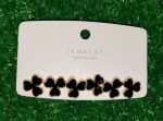 1 Pair Black  Mini hearts trending earrings - Image 4
