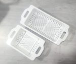 Kitchen Plastic Dish Drainer and Drying Rack Sink Basket for Washing Bowls Utensils Vegetables Fruits Storage Organizer (Random color) - Image 2