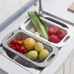 Kitchen Plastic Dish Drainer and Drying Rack Sink Basket for Washing Bowls Utensils Vegetables Fruits Storage Organizer (Random color) - Image 3