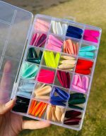 288 PCs colorful and Shiny nails box (Random Color) - Image 2