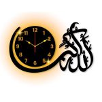 Allah hu Akbar Islamic Wall Clock with light Hanging Decor | Home Decor Living Room And Offices And For Gifts - Image 2