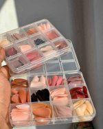 144 PCs nails box colorful and Shiny nails box (Random Color) - Image 4