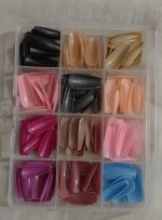 144 PCs nails box colorful and Shiny nails box (Random Color) - Image 2