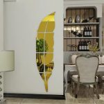 3d Acrylic Wall leaf Mirror reflection Room Decor - Image 2