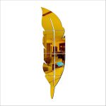 3d Acrylic Wall leaf Mirror reflection Room Decor