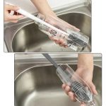 1 pcs Silicone Feeder Bottle Brush Glass Brush Cup Brushes Long Handle | Silicone Bottle Cleaning Brush With Long Handler (random Color) - Image 3