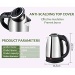 Premium Quality Electric Kettle 2.0 Liter (Silver) - Image 3