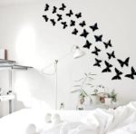 Buy one get one free 3d wall clock with light and pack of 30 butterfly