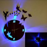 Buy one get one free 3d wall clock with light and pack of 30 butterfly - Image 2
