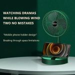 Rechargeable - Portable Telescopic Folding Fan Table Desk Fan | 3 Speeds Adjustable height Fan (Random color) - Image 2
