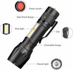 Torch Mini Flashlight Rechargeable 500mAh ABS Plastic Body - Image 3
