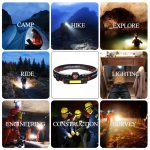 Rechargeable Ip65 Waterproof Headlight With COB Flashlight - Image 3