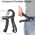 Hand Grip Strengthener Adjustable Resistance Wrist Strengthener Forearm Gripper Hand Workout Strength Trainer | With Counter (Random colour)