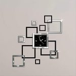 3d acrylic DM01 Clock / Mirror effect ring wall clock Modern design