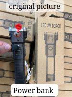 High-power Led Torch Light Rechargeable Flashlight And Multifunctional Tactical Hammer & Power Bank To Charge the Phone With Box~ 3000 mAh (random Color) - Image 5