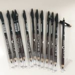 2 in 1  BLK/OPL Eye Pencil With Sharpener, Makeup 2 Colors Cosmetic Beauty Eyebrow Tool( Pack of 12 )