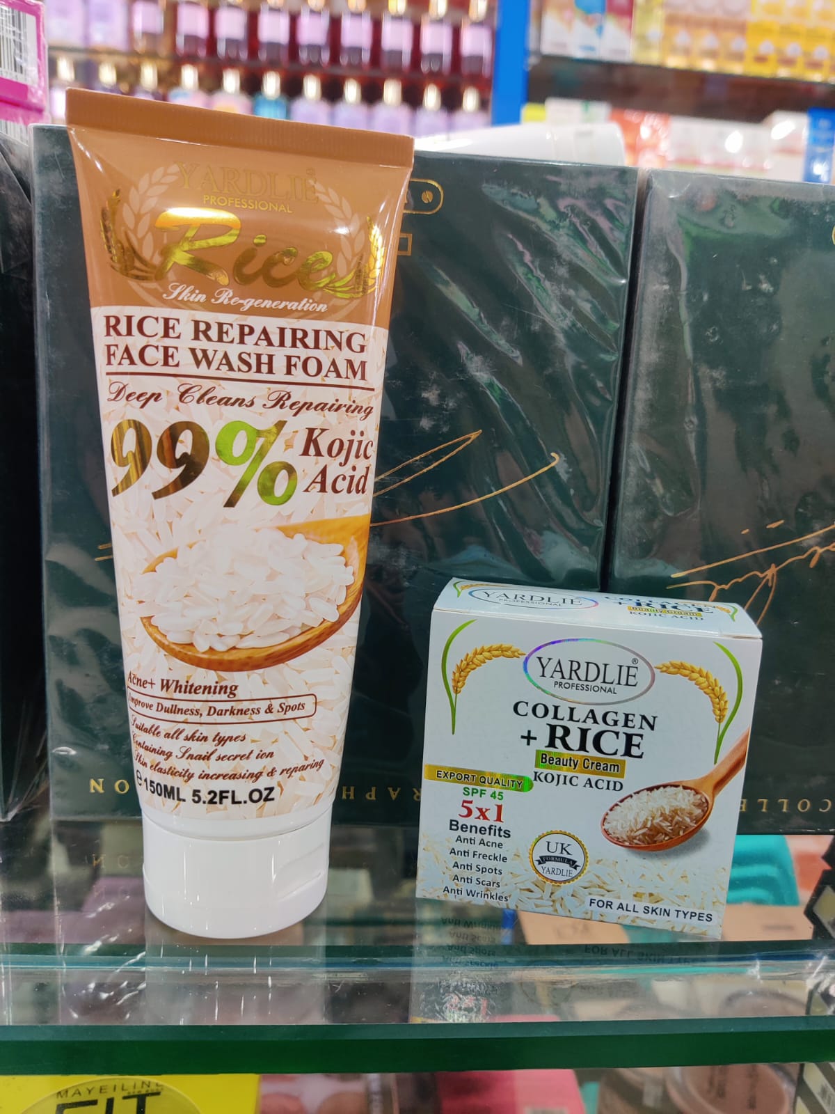 WhatsApp-Image-2025-01-02-at-7.53.22-AM-1.jpeg Kit 2 Pcs Deep Facial Cleanser And Repairer With Rice Extract Eliminates Fats And Impurities 150ML Yardlie Clarifying Hyaluronic Acid Rice Scrub + Collagen Beauty Cream - Image 1