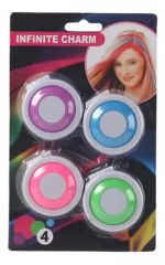 Pack Of 4 Temporary Hair Chalks  4 Colors Hair Dye Powder Temporary Hair Styling Chalk Salon  Hair Dye Powder Cake Washable - Image 2