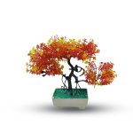 Orange Artificial Bonsai Tree ( 1 Piece )–    Bonsai Tree Room Decor for Home, Office & Bedroom | Best Artificial Pot - Image 2