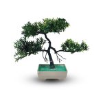 Green Artificial Bonsai Tree ( 1 Piece )–   Bonsai Tree Room Decor for Home, Office & Bedroom | Best Artificial plaster Pot - Image 3