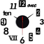 DIY Wall Clock - 3D Wooden wall clock Decor,Wall Sticker Clock Home Decor